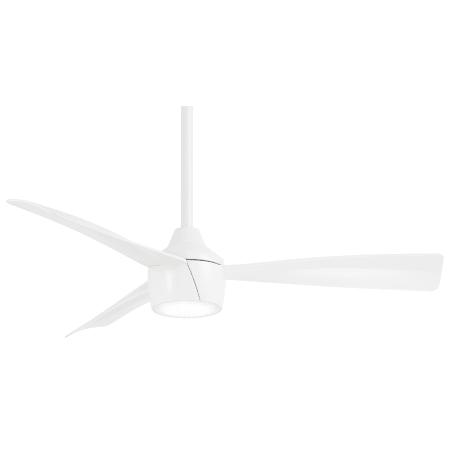 MinkaAire Skinnie 44" 3 Blade Indoor / Outdoor LED Ceiling Fan with Remote Control Included Flat White